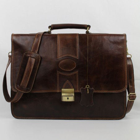 Ibarra leather briefcase